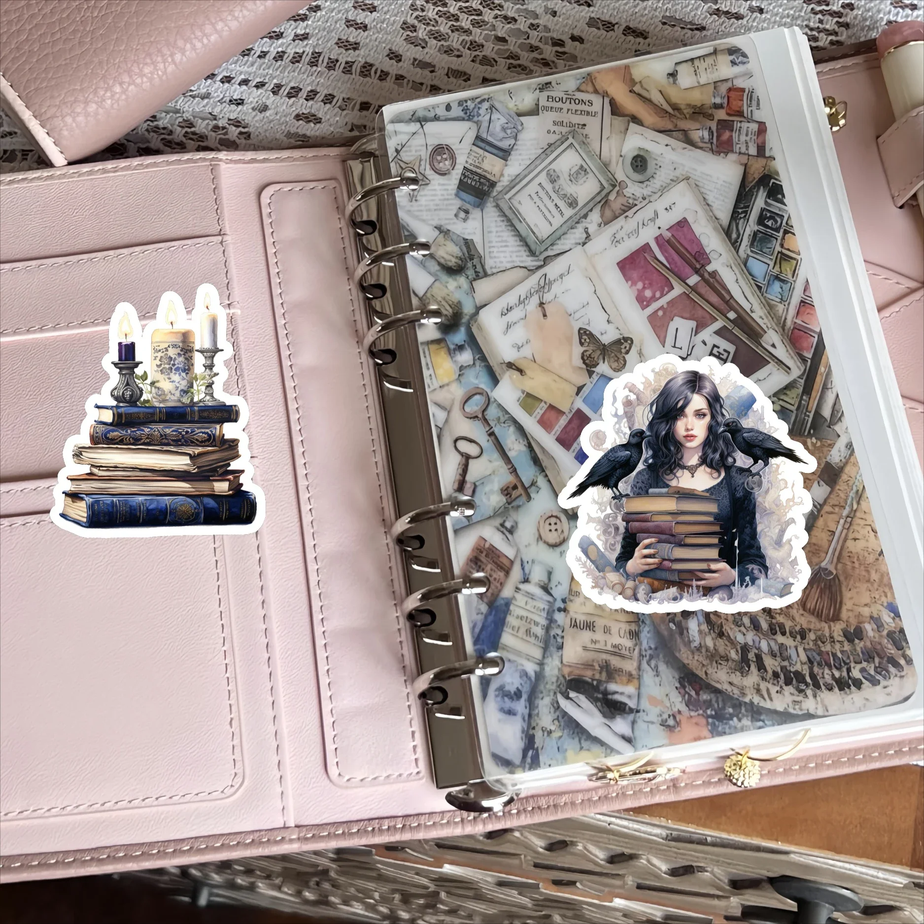 

17 шт., ретро готический скелет, волшебная книга, наклейки для девочек, забавное украшение для дневника, сделай сам, скрапбукинг, журнал, телефон, дневник, альбом, планировщик