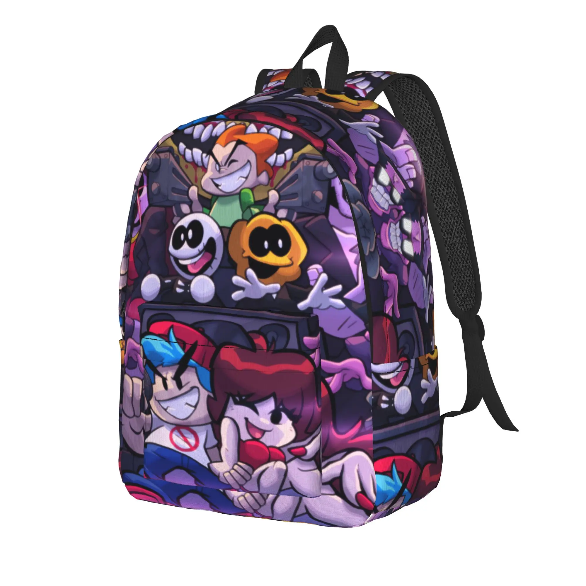 Cartoon Youthful Friday Night Funkin Backpack  Daily Backpacks Female Designer Pattern High School Bags Kawaii Rucksack