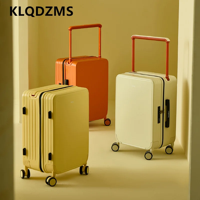 KLQDZMS Rolling Suitcase ABS + PC Boarding Box Multifunctional 18