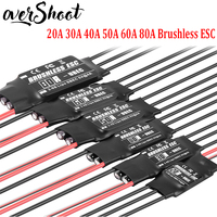 20A 30A 40A 50A 60A 80A Brushless ESC with UBEC 2-6S for RC Airplanes Helicopter RC Accessories