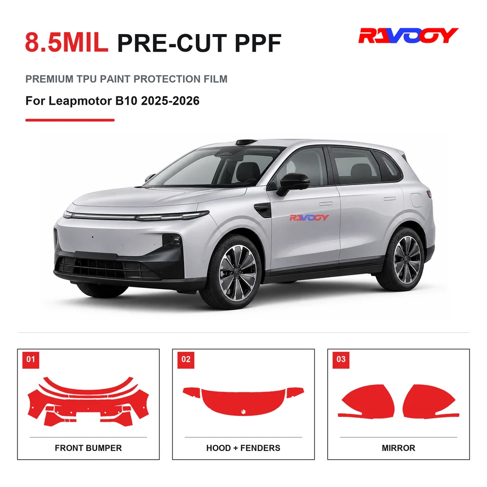 Precut PPF For Leapmotor B10 2025-2026 8.5mil TPU Clear Paint Protection Film Self Healing Hydrophobic UV Stone Chip Guard