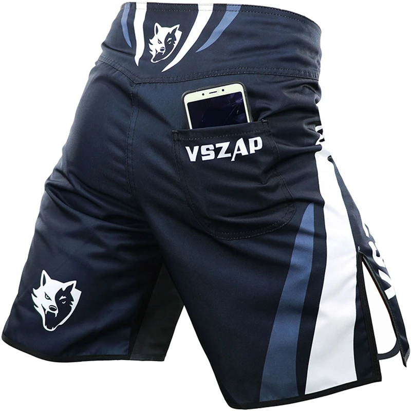 VSZAP MMA Kampfshorts für Herren Langlebige Trainingsshorts Grappling Boxen Kickboxen BJJ No Gi Sparring Workout Kampfshorts – Detail 25