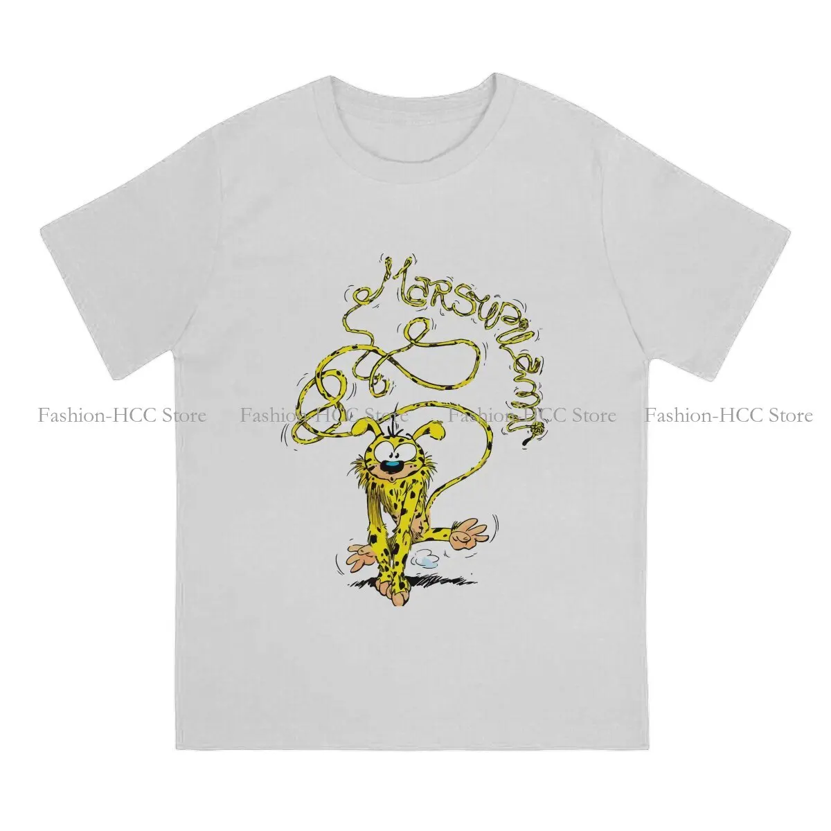 Gaston Lagaffe Comic Polyester TShirts Marsupilami with Name Personalize Homme T Shirt Funny Tops