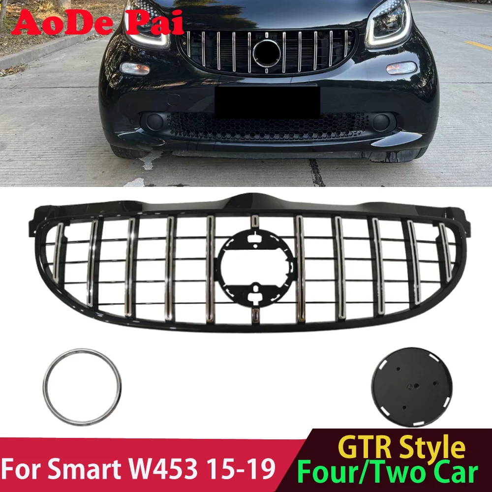 W453 Grille GTR Panamericana Style Front Bumper Hood Grill for Mercedes Smart Class W453 four two Car Coupe 2015-2019