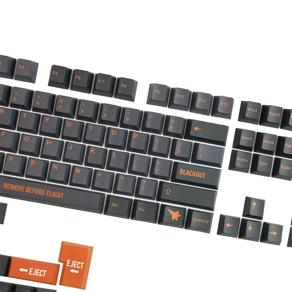 Gmk stealth fighter keycap cereja perfil inglês iso digite teclado mecânico pbt keycaps para gateron kailh cereja mx interruptor