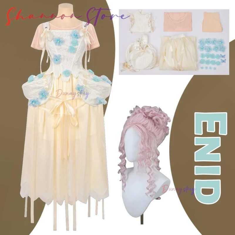 

Halloween Wolf girl Cosplay Enid Ball Gown Sinclair Dress Wig Fancy Women Clothing Wed Scary Gothic Tv Roleplay Carnival Outfits