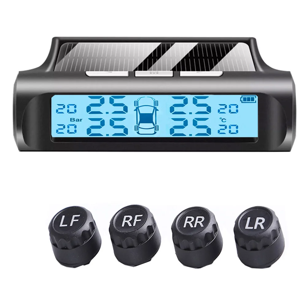 

Solar Tire Pressure Monitor TPMS Tire Monitoring Wireless Tire Automotive Sensor