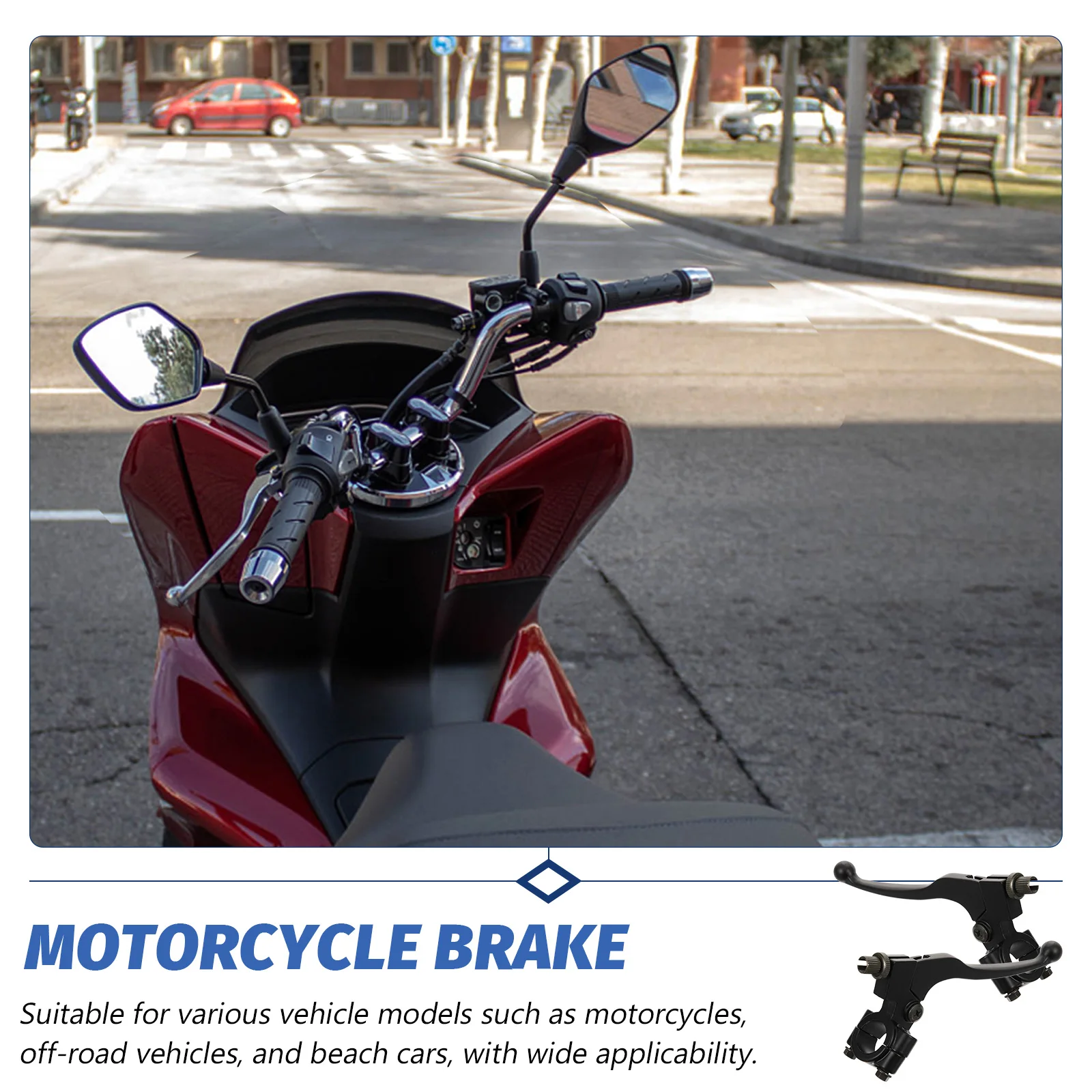 

1 Pair Motorcycle Brake Lever Replacement Motorbike Braking Parts Handlebar Alloy Durable Easy Install Universal -Road
