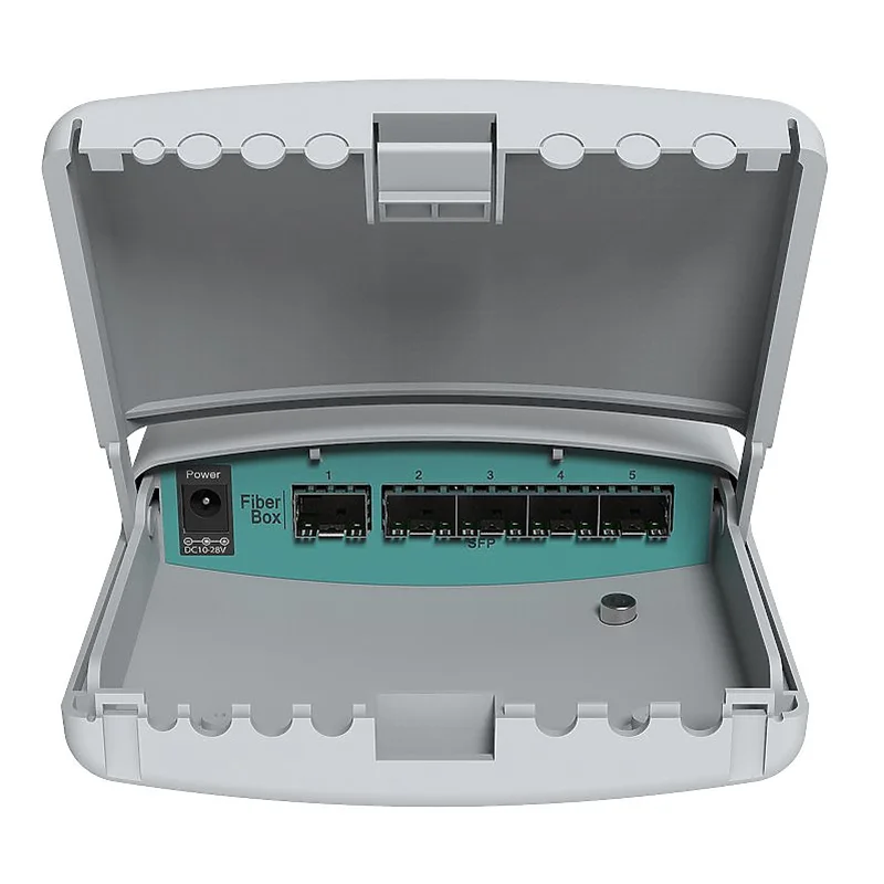 MikroTik CRS105-5S-FB FiberBox full gigabit optical port outdoor management vlan switch