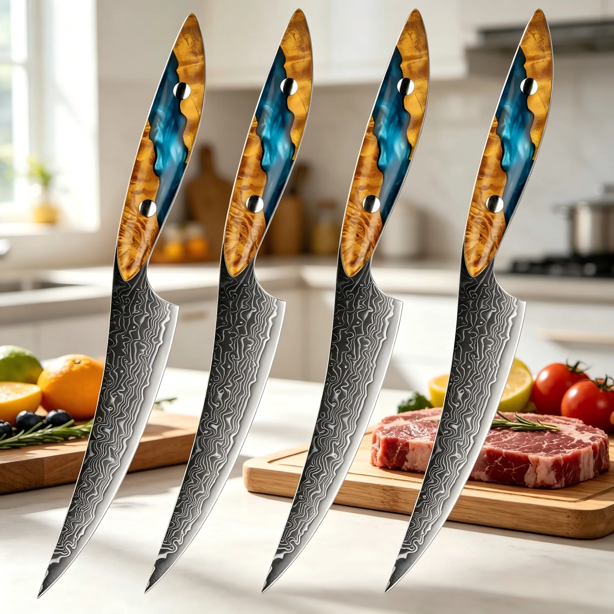 Kitchen Appliances Luxury - XITUO 1-4PCS Cuchillos de Lujo para