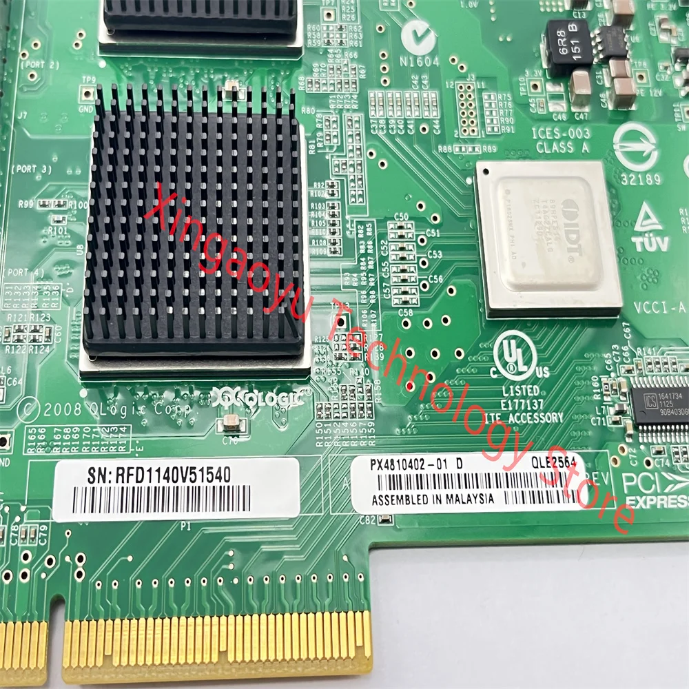 Qlogic 783037,qle2564,4ポート,8gbps,クアッドコア,sfp fc,sr光学コントローラー用のファイバーチャンネルアダプター,101-QLE2564-CK