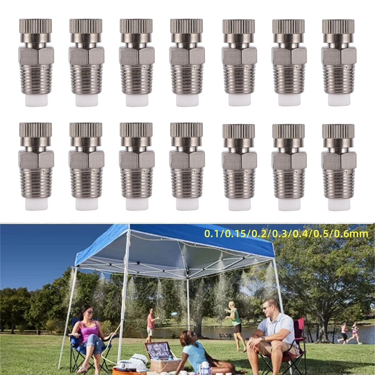 

50 шт. насадка для тумана высокого давления с хлопковым фильтром 1/8 "наружная резьба садовый распылитель головка увлажнение дезинфекция ландшафтный дизайн