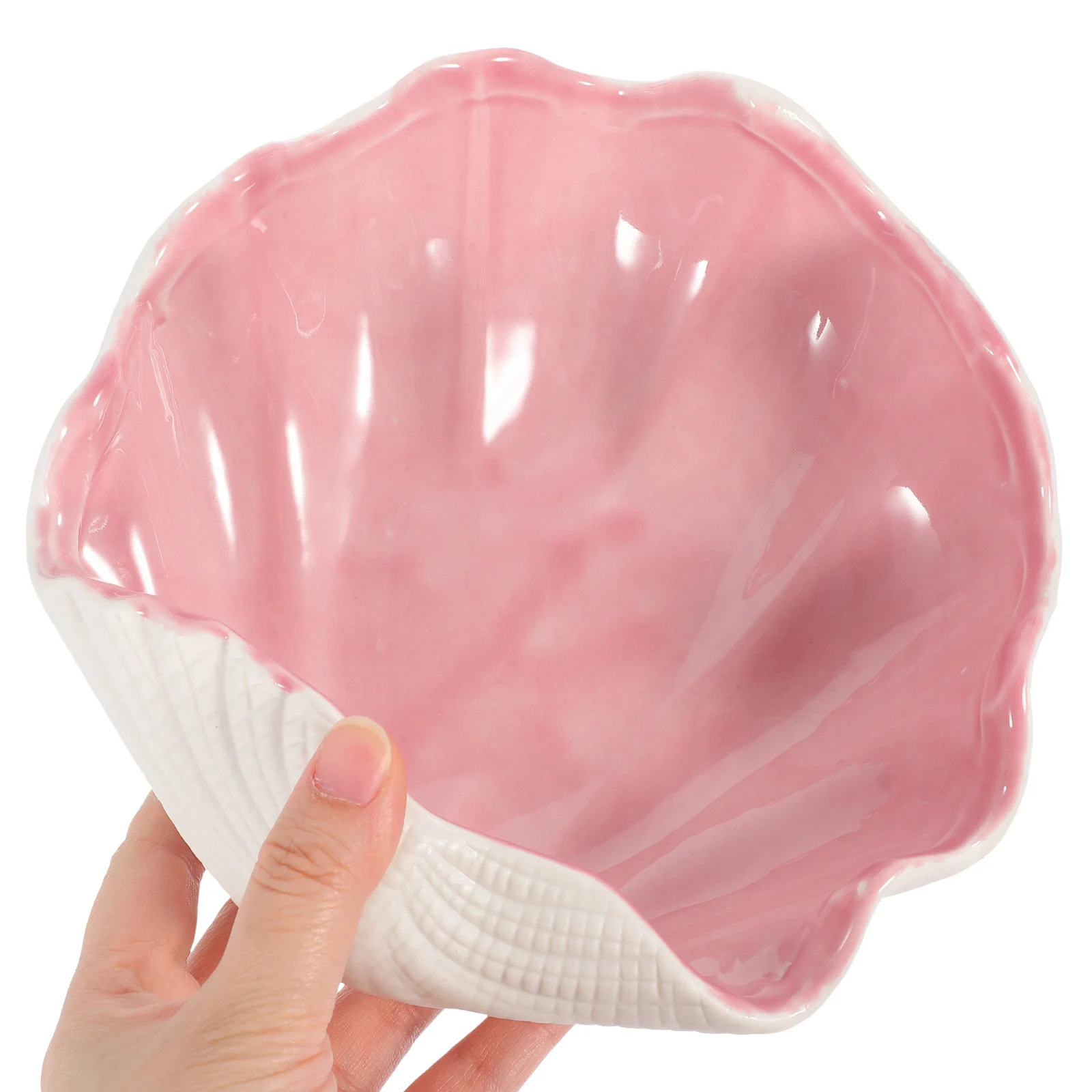 

Shell Candy Dish for Office Desk Blue Seahshell Bowl Looks Like Seashell Pink Home Decor