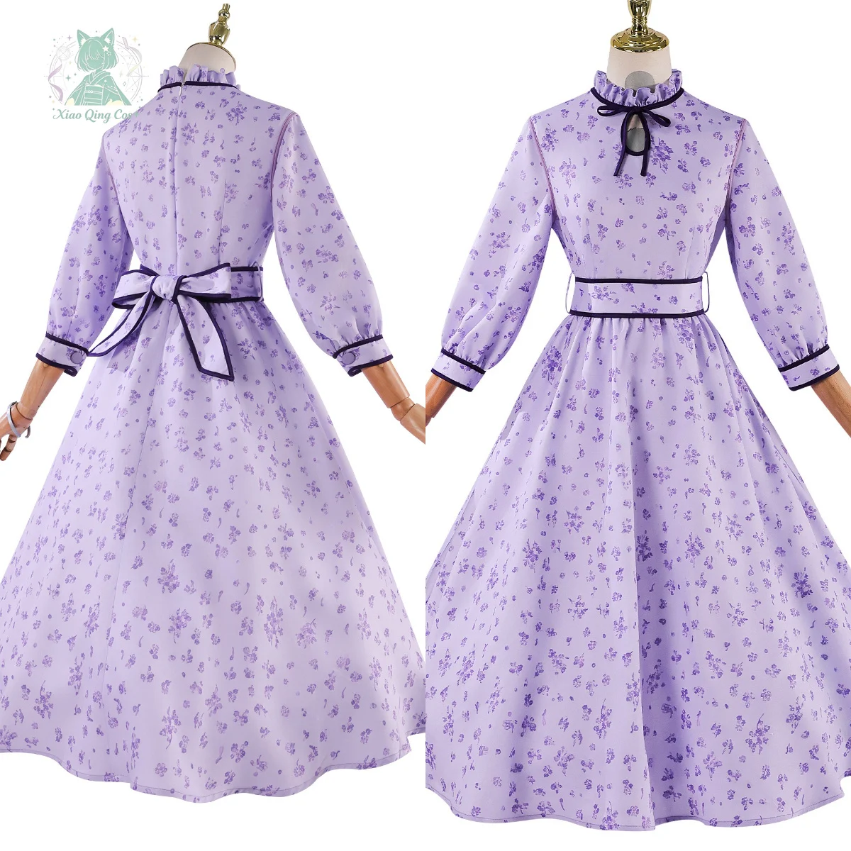 frieren-au-dela-de-la-fin-du-voyage-costume-de-cosplay-de-fern-robe-a-motifs-floraux-ensemble-de-robe-d’halloween-xiaoqing