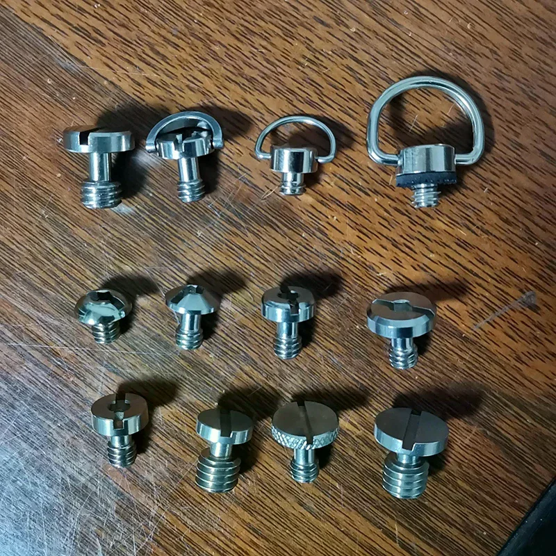Novo 1/4 polegada d-ring tripé parafuso de montagem adaptador de placa de liberação rápida parafuso para câmera filmadora tripé monopé qr