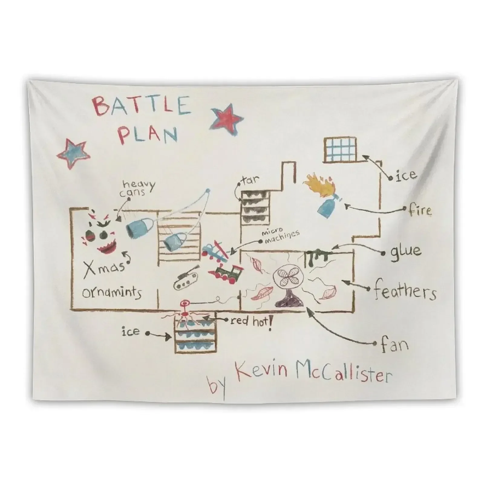 Kevin's Battle Plan Tapestry Things To Decorate The Room Nordic Home Decor Tapestry