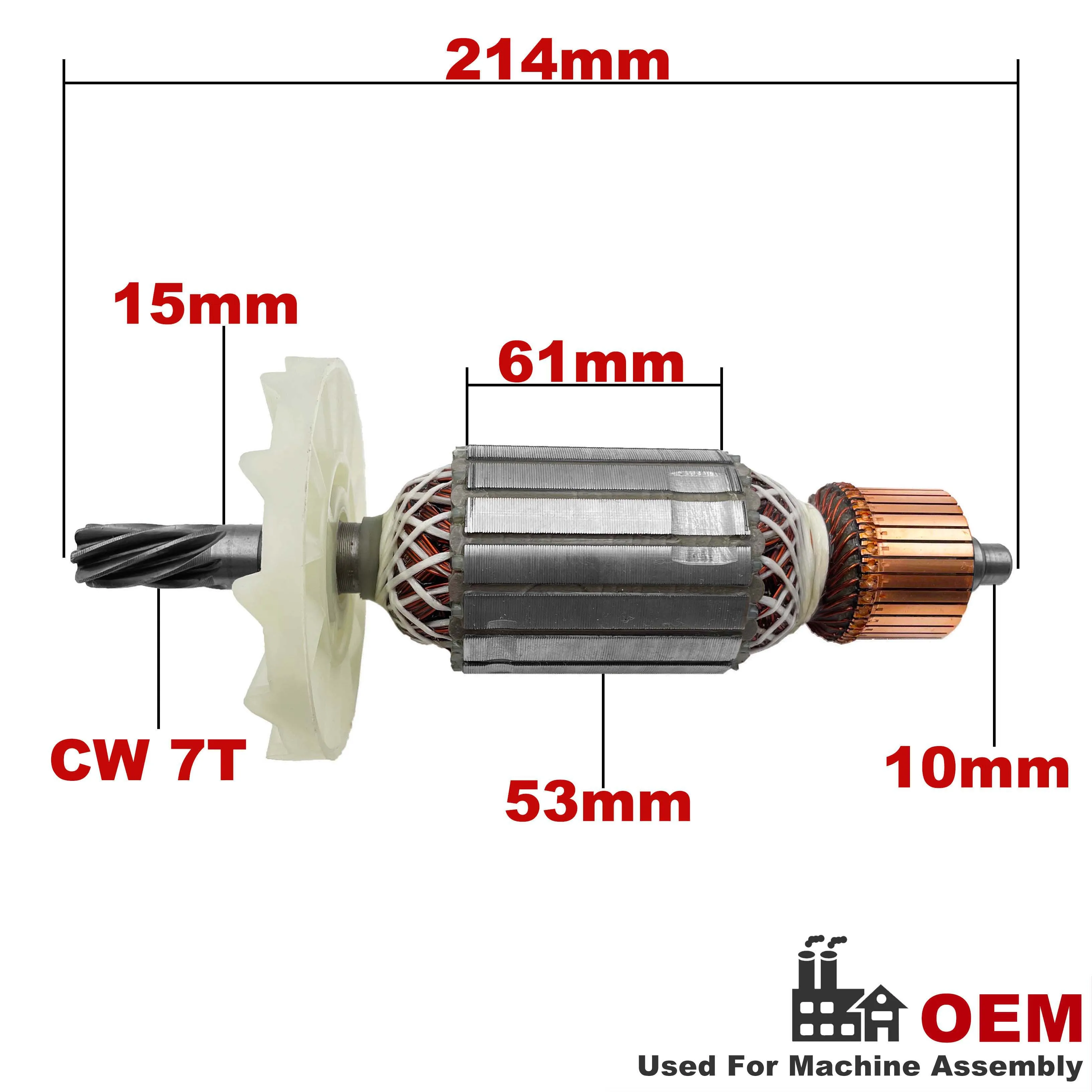 AC220V-240V Armature Rotor Anchor Replacement for HITACHI Electric Cut-off Machine CC14SF CC 14SF