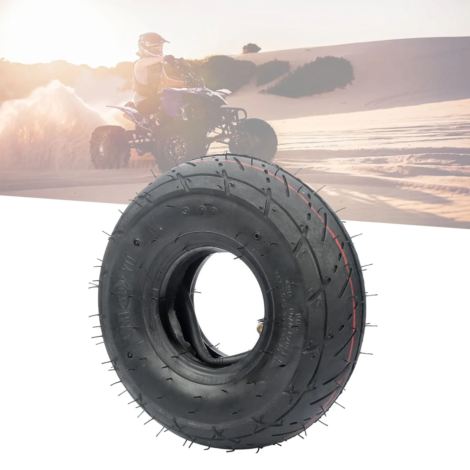 3.00-Four Road Tire and Inner Tube Skateboard Scooter Tire Tube Rubber Road Tyre,Inner Tube and Outer Tire Beach Car Accessories