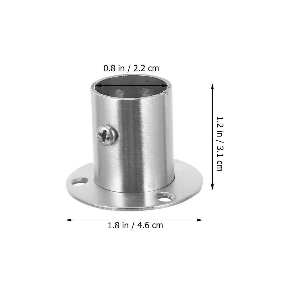 2 قطعة خزانة من الفولاذ المقاوم للصدأ حامل عمود قوس سطح أملس سهل التركيب لخزانة شرفة الحمام