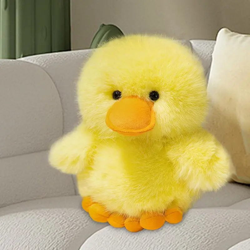 Canard en Peluche Jaune Doux et Mignon pour Décoration de Chambre d'Enfant, Oreiller, Câlin, 9.84 Pouces