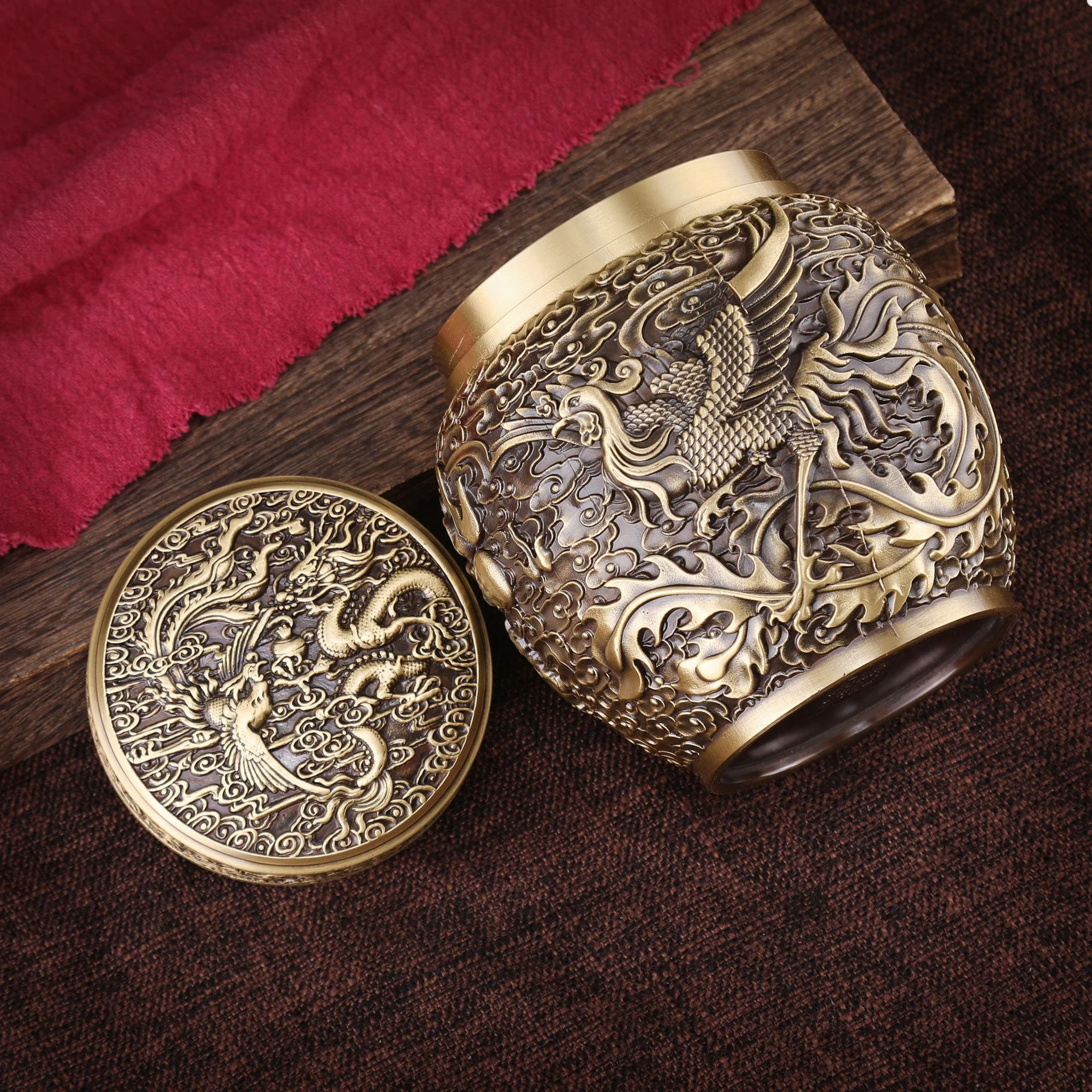 Chinese Exquisite Dragon and P - đánh giá và giá Coffee Tea And Sugar Canisters