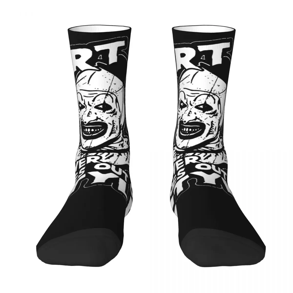 Art Crispies Terrifier Clown Socks for Women Men Merch All Season Scary Slasher Movie Super Soft Long Socks Sweat Absorbing