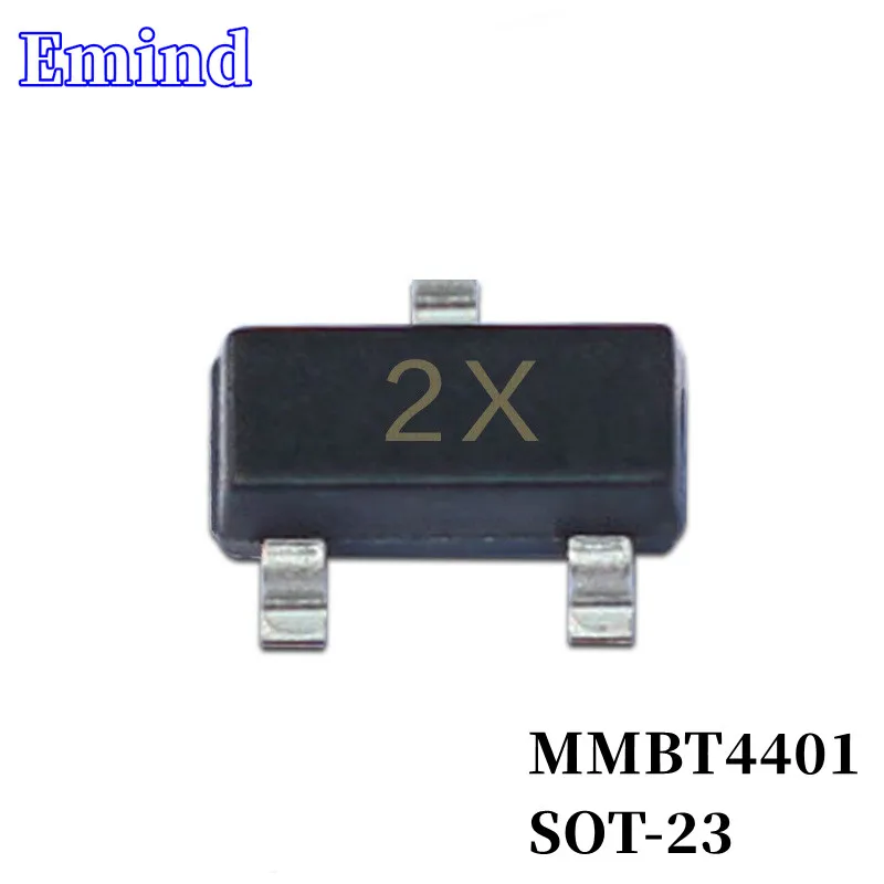 500/1000/2000/3000Pcs MMBT4401 SMD Transistor SOT-23 Footprint 2X Silkscreen NPN Type 40V/600mA Bipolar Amplifier Transistor