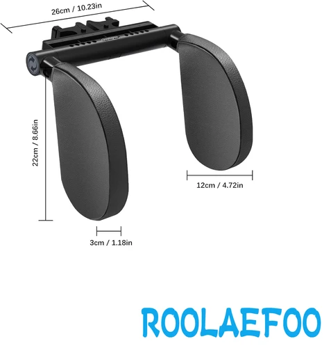 Imagen 2 del producto Almohada de espuma viscoelástica para coche, cojín de soporte ajustable para el cuello, reposacabezas universal para asiento de pasajero