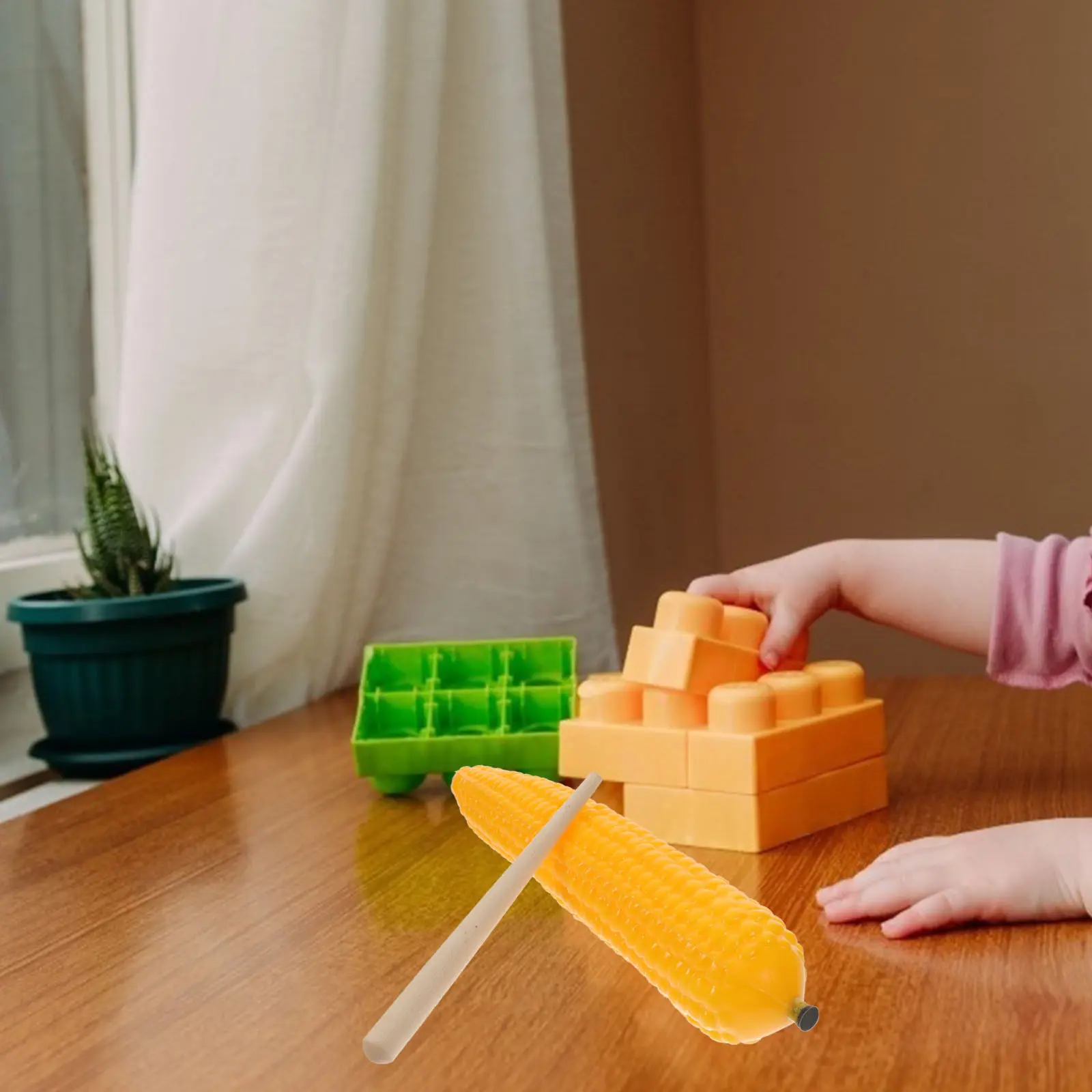 1Set Corn Shaker Sand Rattle Musical Percussion Instrument for Lightweight Exquisite Craft Early Educational Plaything