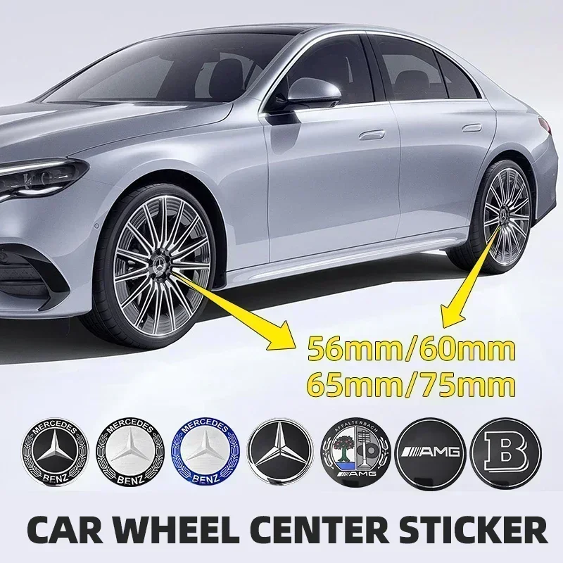

56mm 60mm 65mm 75mm Car Wheel hub Center Cap Badge covers sticker for Mercedes Benz W204 W205 W212 W213 W177 W176 W117 X253 W247