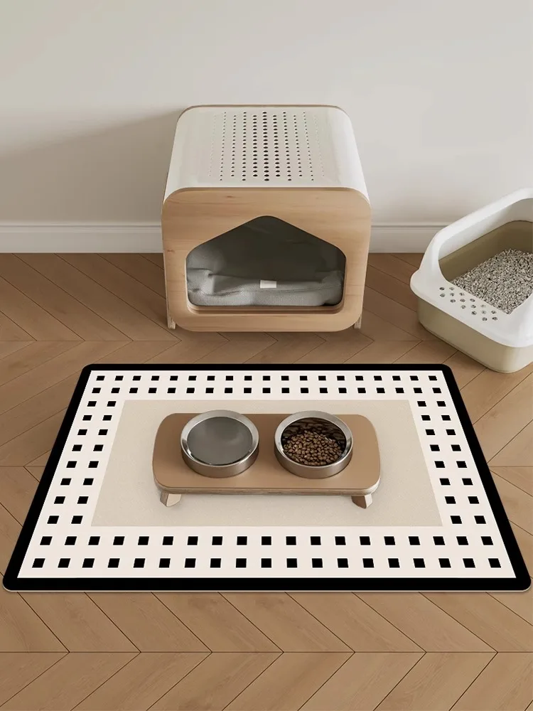 VIKAMA Pet Feeding Floor Mat, Dog Food Bowl, Tablecloth, Dirt-Resistant Carpet, Pet Supplies, Splash-Proof And Anti-Slip Mat