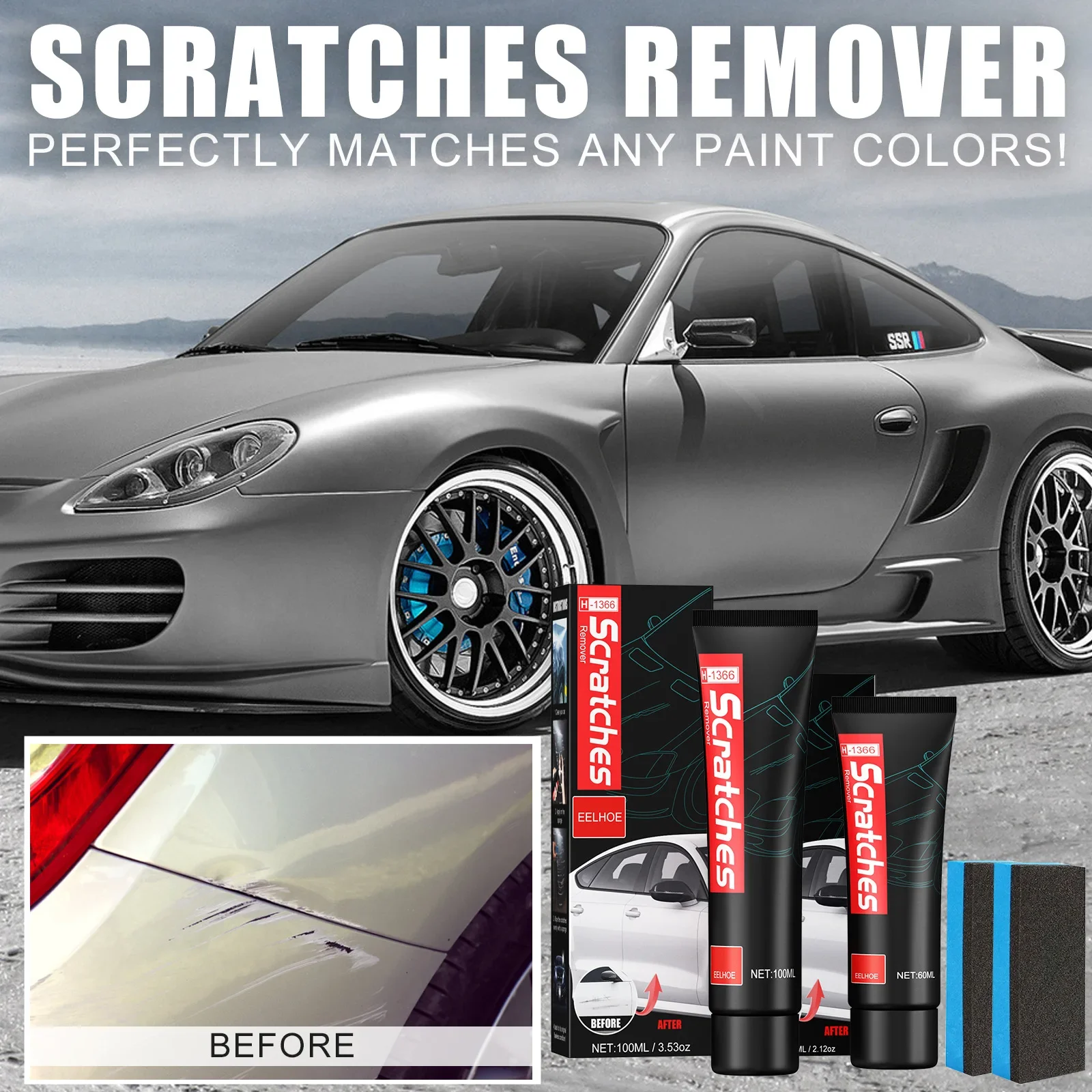 Eelホ-自動車傷研磨ペースト、ペイントクリーニング、除染ワックス、傷傷の修理、車のワックス再修理