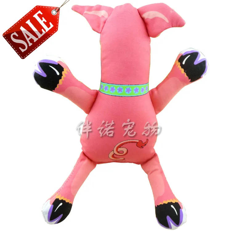 33cm Pet Dog Canvas Toys Pig for Chewing Dog Noisy Squeaker Stuffed PT29