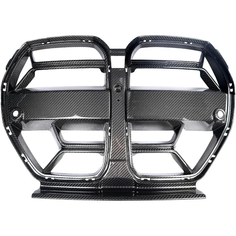 Real Dry Carbon Fiber CSL Style Front Grille Center Mesh for BMW G80 M3/G82 G83 M4 2021~2024 Models Without ACC Assist