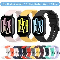 Redmi Watch 5 Lite 용 22mm 실리콘 스트랩 Redmi Watch 5 액티브 시계 밴드 액세서리 용 스포츠 팔찌 교체 용 손목 밴드