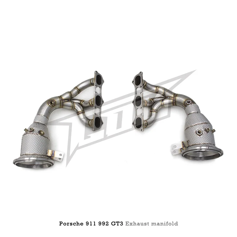 The first section of plantain Exhaust manifold Catalytic converter For Porsche 911 992 GT3 4.0 2017-2023 without catalyst Catles