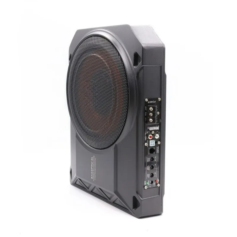 10 Inch Magnetic Active Subwoofer Slim Underseat Mount Car Bass Speaker Built In Amplifier Auto Audio Upgrade Device