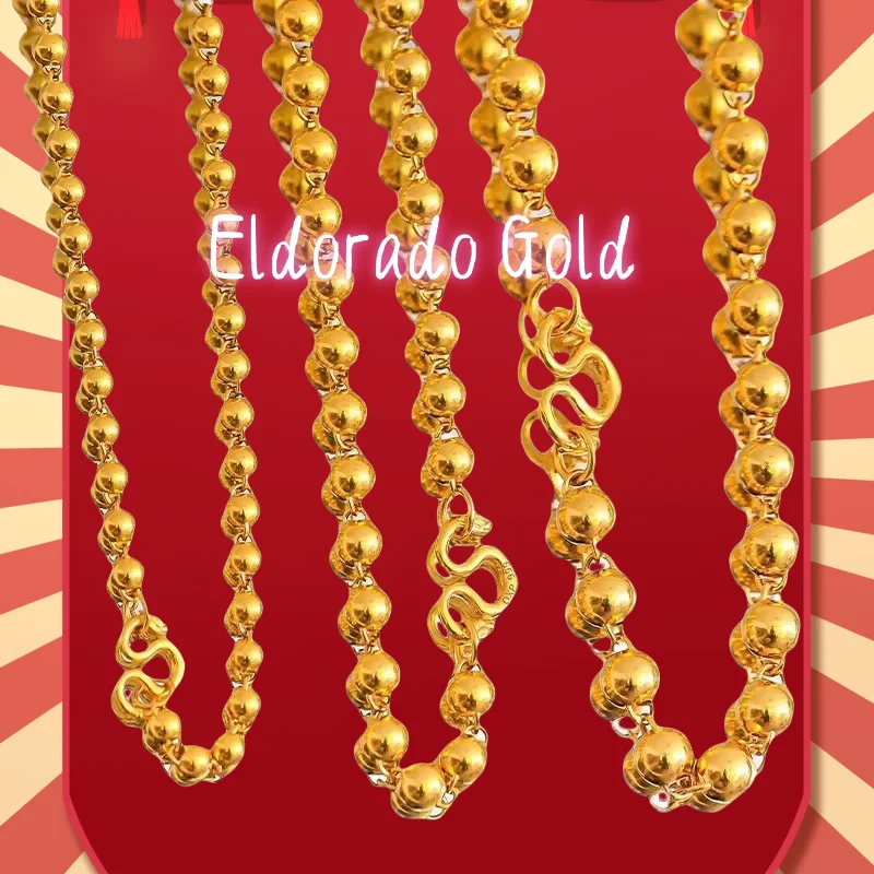

2025 9999 Real Gold 24K Men's large necklace