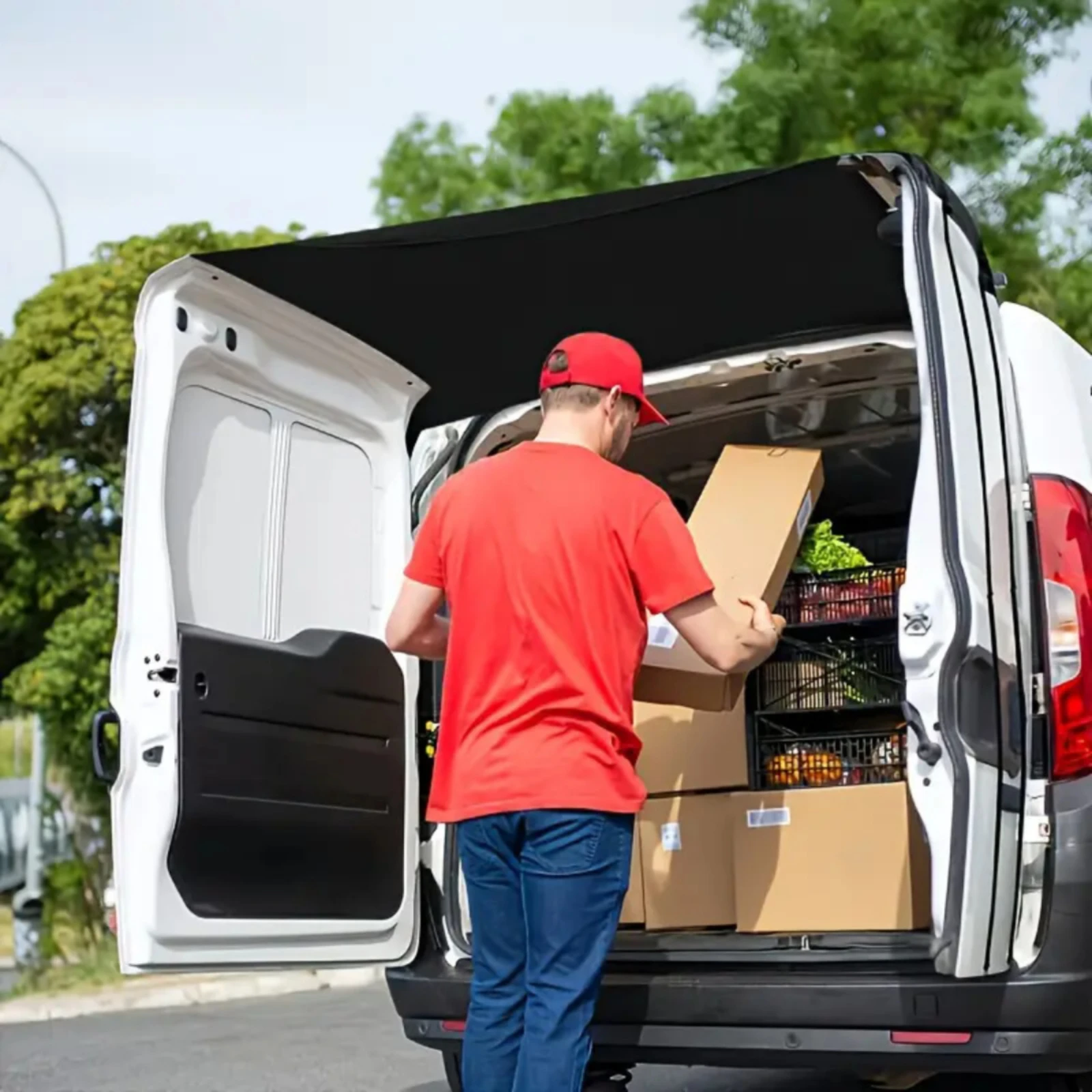 Housse de protection pour porte arrière de camping-car, en tissu Oxford 600D, installation rapide et sécurisée pour les propriétaires de fourgons, le camping et les travaux en extérieur