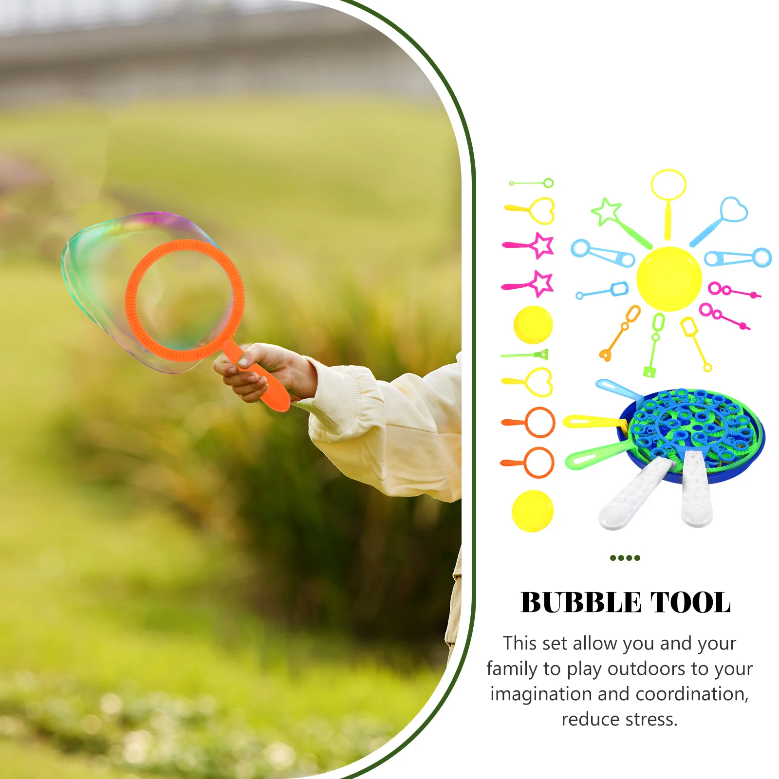 

Bubble Tool Set Giant Wands Outdoor Bubbles Maker Colorful Making Toys Blowing Party Gift Machine