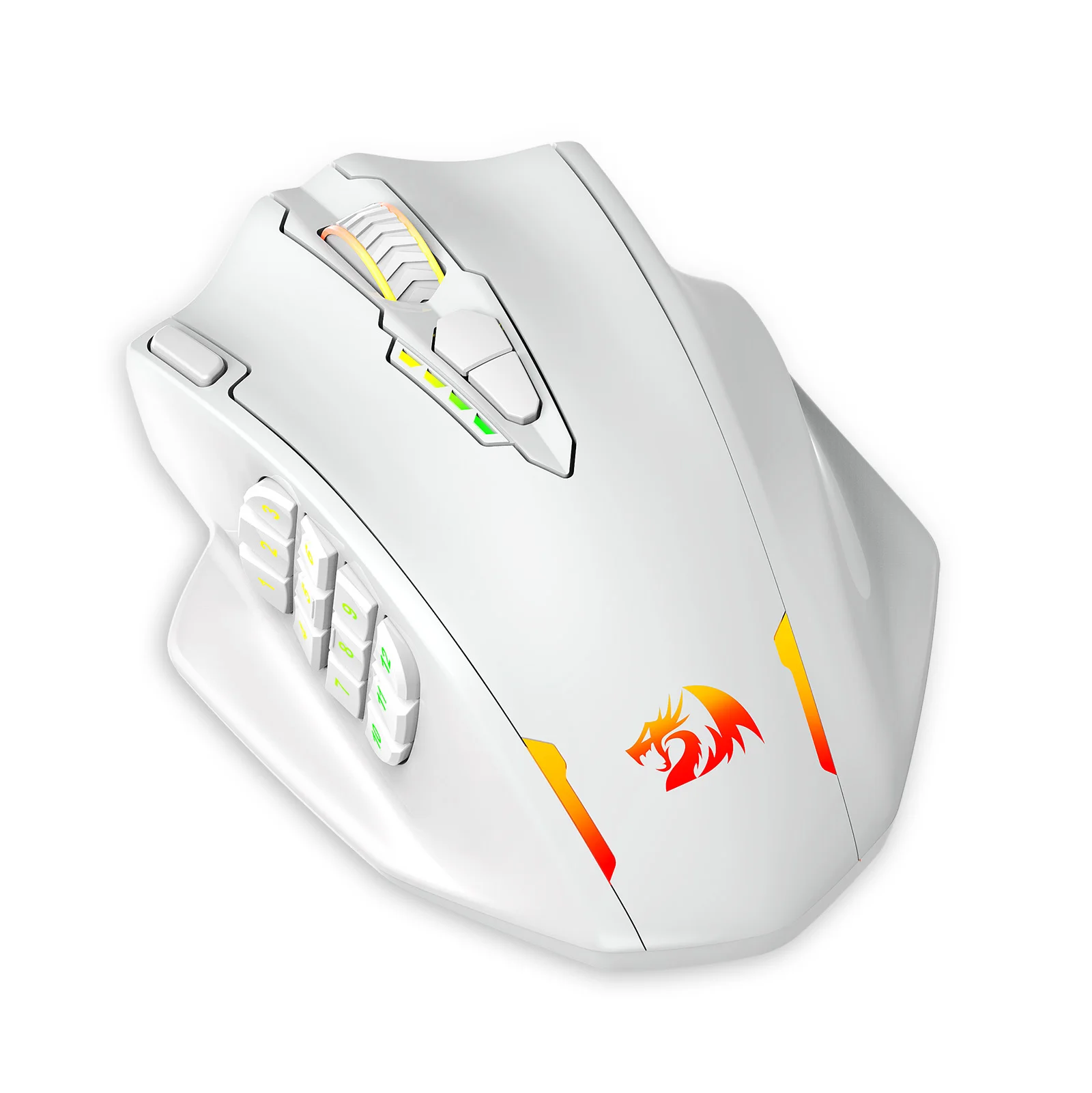 Redragon M913 Gaming 16000 DPI Bedraad 2,4 Ghz Draadloze RGB optische gamermuizen 16 programmeerbare knoppen, zwart/witte muis