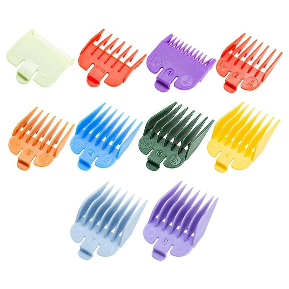 A78E-Clipper Guards Set for Most Wahl Clippers Caliper Comb Limit Positioning Comb Replacement 1/16 to 1 Inch Hair Clipper