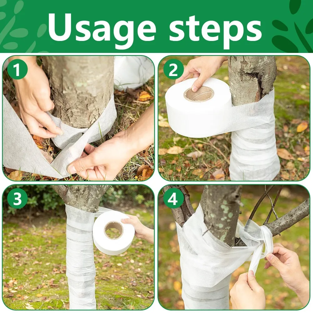 Non-woven Fabric Tree Protector Wraps Winter-Proof Cold Protection Plants Antifreeze Bandage Shrub Tape Entangled