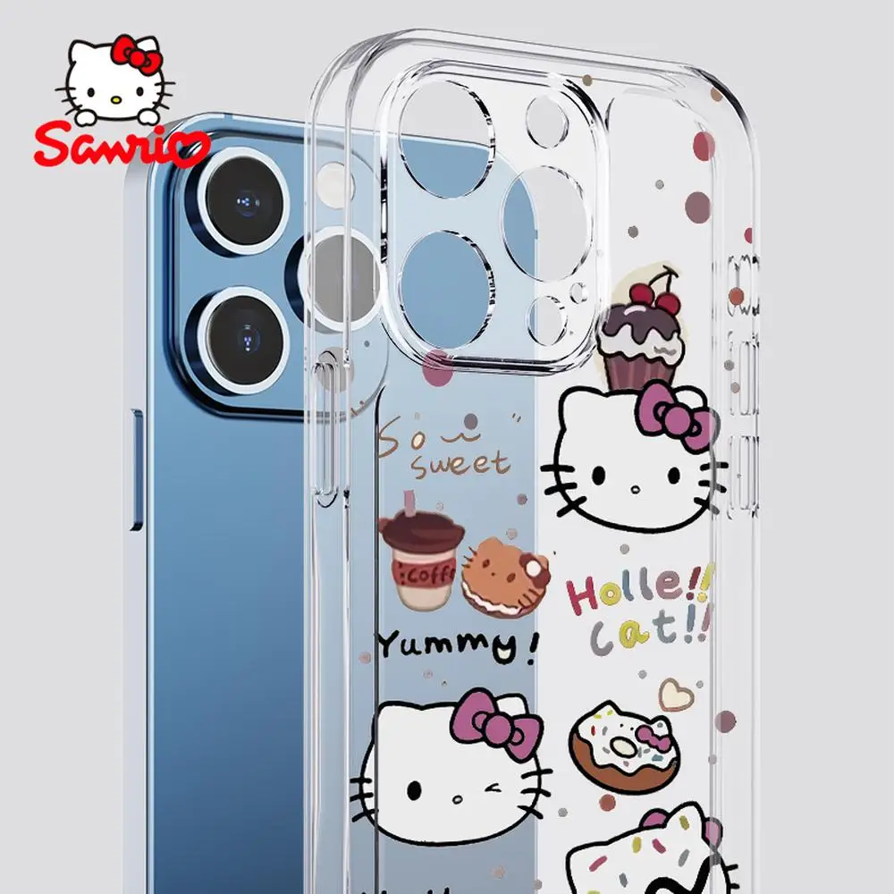 

Sanrio Hellokitty Iphone Case Fall Prevention Iphone 16/15/14/13/12/11 Girl Iphone 16 Promax Case Hello Kitty Cartoon Accessory