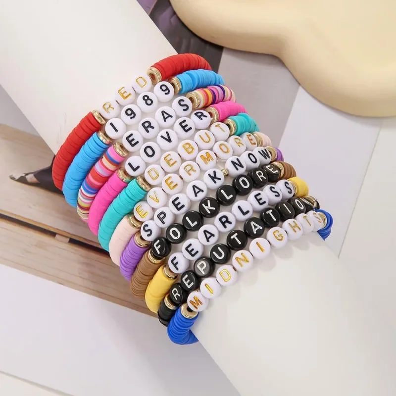 9 Pcs Taylor Inspired Friendship Bracelets1989 Lover Fearless Reputation Album Friendship Bracelets for Women Girl