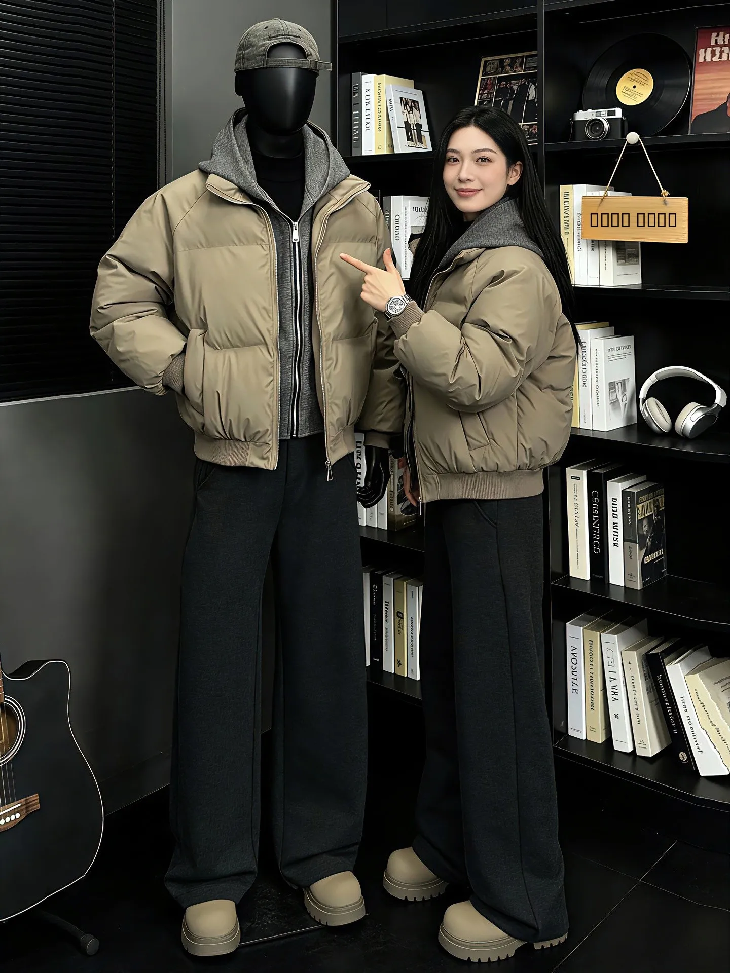 

Мужская утепленная куртка-пуховик из искусственной кожи с капюшоном, приталенная, в американском стиле, для зимы, премиум-класса