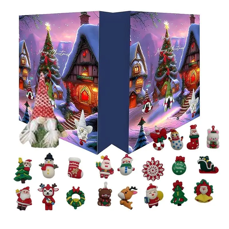 Christmas Advent Calendar Adorable Christmas Gnome With Accessories 24 Day Countdown Calendar playful doll toy Gifts For Kids