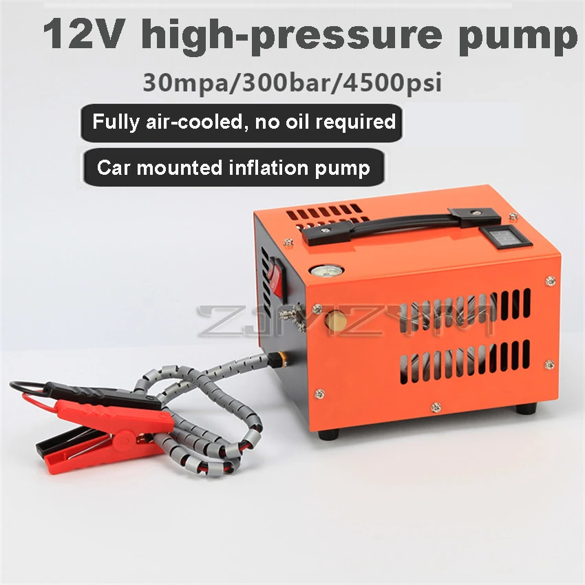 110V/220V PCP Air Compressor 4500Psi 30Mbar Pump Oil/Water-Free High Pressure Apply To Air Rifle Diving Bottle Dual-use 12V-220V