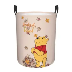 Custom Winnie Pooh Bear Manga Laundry Hamper Large Storage Basket Kids Nursery Toy Organizer