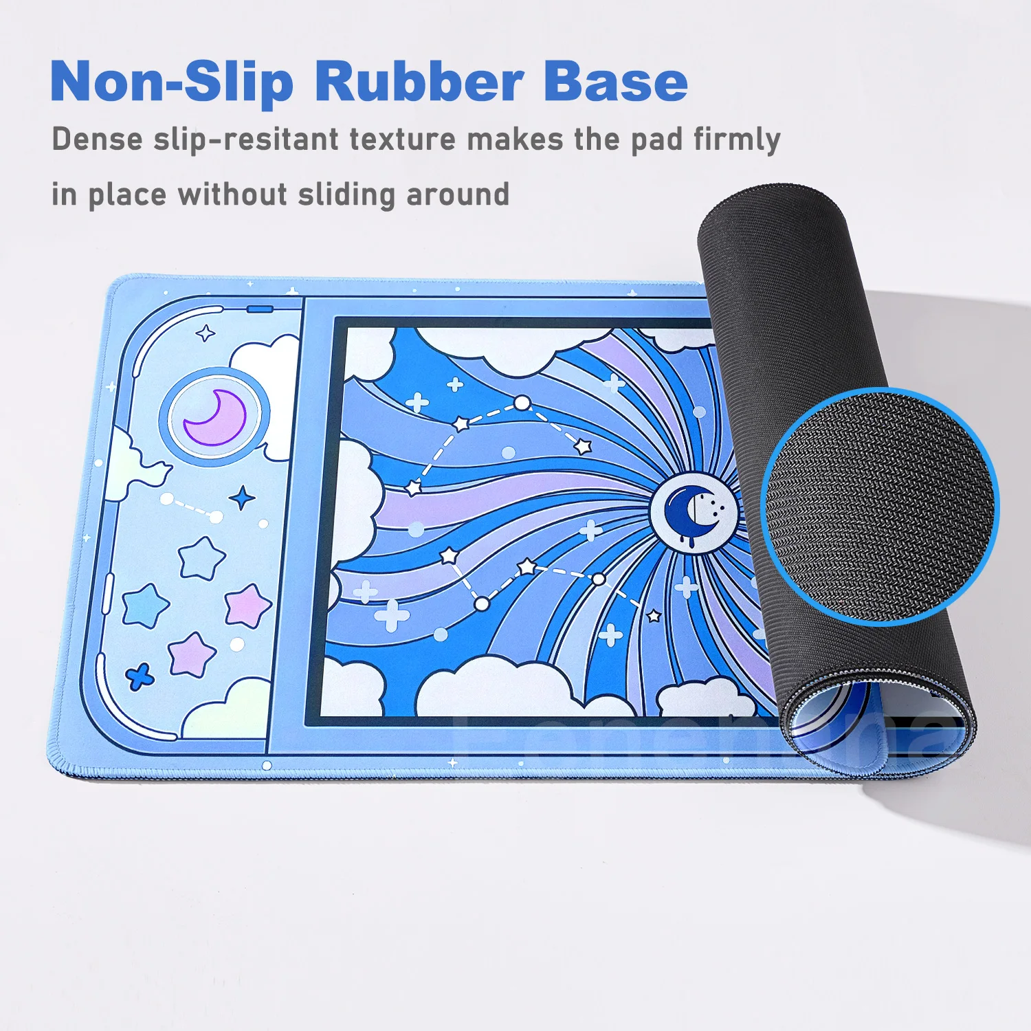 Blue Pink Clouds Gaming Mouse Pad Large Switch Moon Rubber Laptop DeskMat Office XXL HD Keyboard Expansion Pad Gamer Accessories